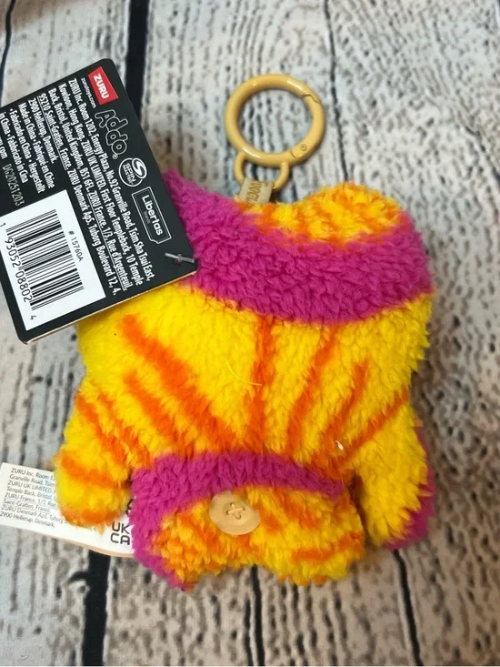 ZURU Fuggler Yellow & Pink Plush Keyring - Picture 2 of 4
